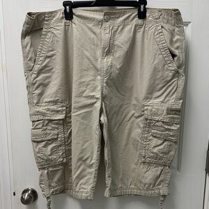 UNIONBAY Khaki/Tan Double Stacked Cargo Shorts Flawed